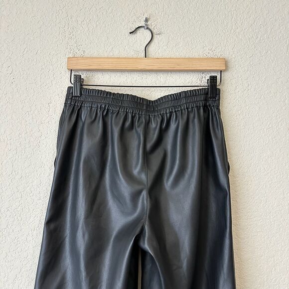 MADEWELL Vegan Leather Track Trousers High Rise in Black - Picture 9 of 16
